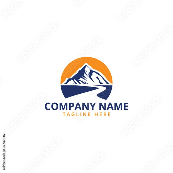 Fototapeta Mountain Logo Template. Vector Illustrator.