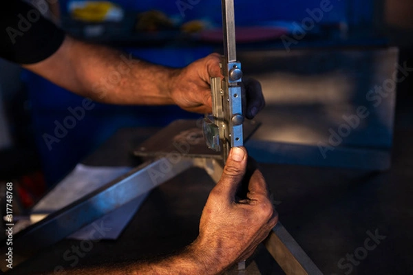 Fototapeta a factory worker man working