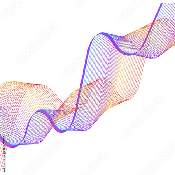 Fototapeta Colors Stripe Wave Micro Lines Abstract Object Pattern Background Texture  