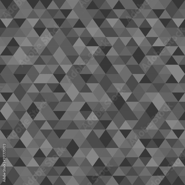 Obraz Abstract polygon grey graphic triangle seamless pattern. Vector graphic background.