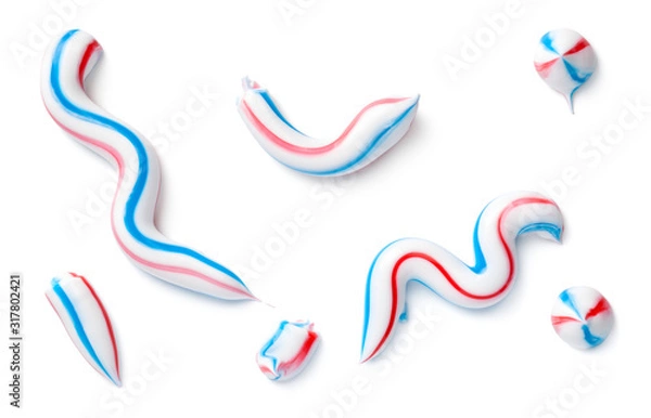 Fototapeta Toothpaste Isolated On White Background