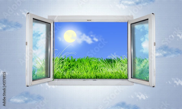 Fototapeta vue sur l'extérieur