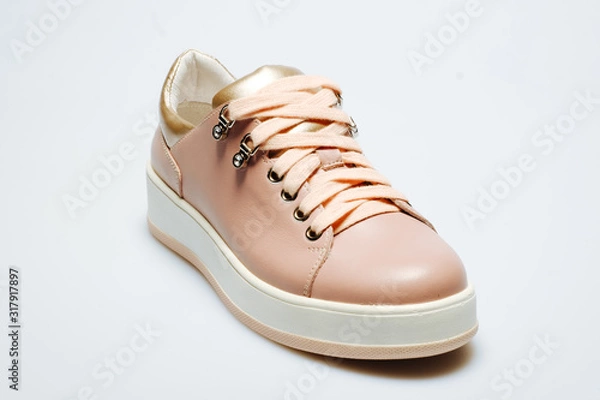 Obraz leather shoes on a white background