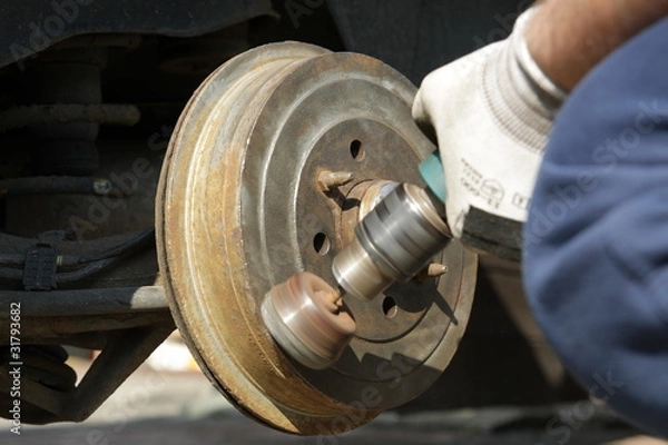 Obraz Man working with drill