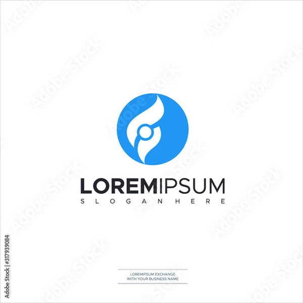 Fototapeta Letter F wing flag logo icon design template elements Design