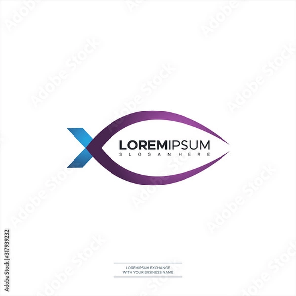 Obraz Letter X logo Icon Template Design Vector Illustration