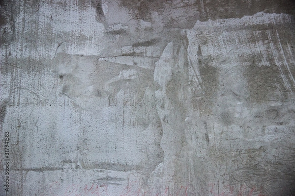 Obraz Dark dirty gray blue putty, plaster, primer cement, concrete, grunge, stucco background with stains. Wallpaper, Texture.