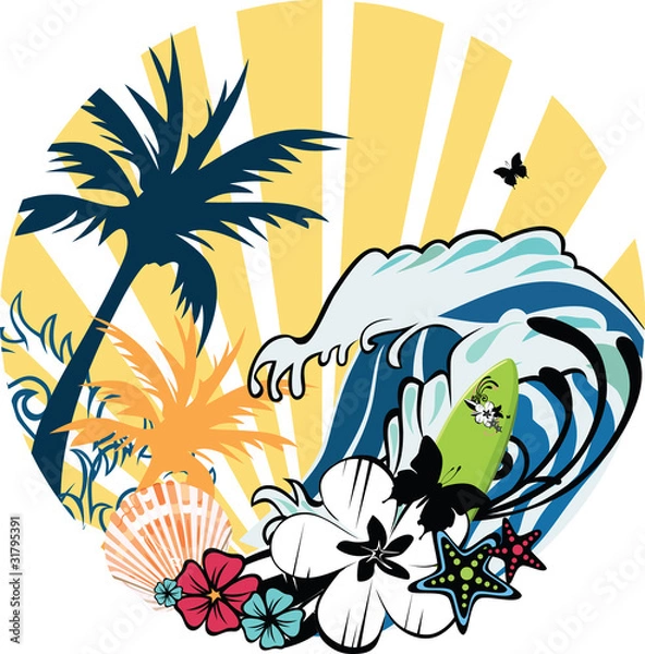 Obraz tropical illustration