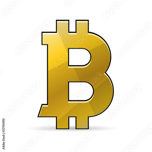 Obraz Bitcoin sign. Cryptocurrency icon.