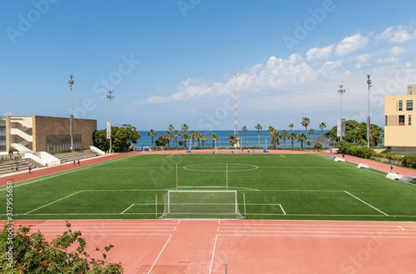 Fototapeta Beirut, Lebanon - ranked at the top among the Arab university in the Middle East, the AUB is famous worldwide. Here in particular the sport facilities