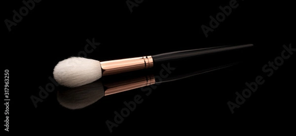 Obraz makeup brush on black ground