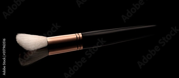 Obraz makeup brush on black ground