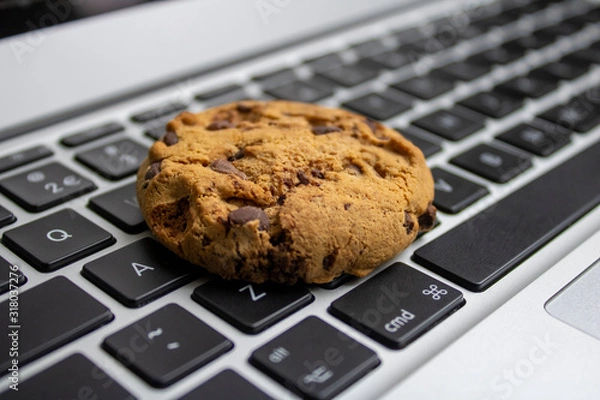 Obraz Cookie on the keyboard