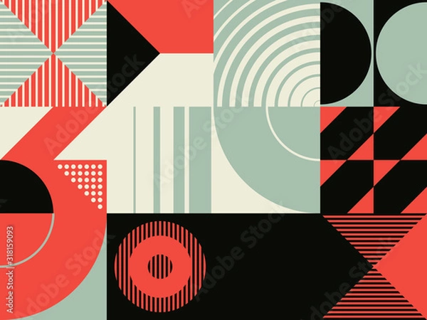 Fototapeta Brutalism Design Abstract Vector Pattern