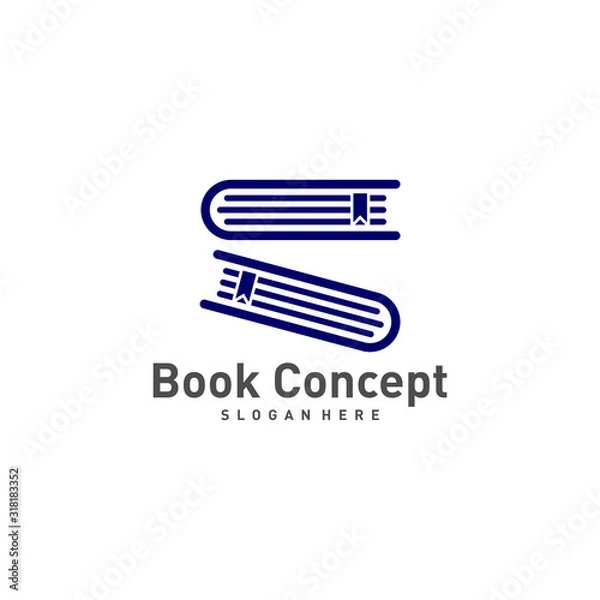 Obraz Book Logo design Template. Book icon logo concept vector