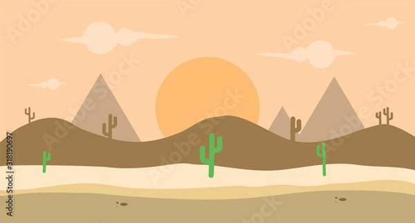 Obraz Flat landscape and view design.