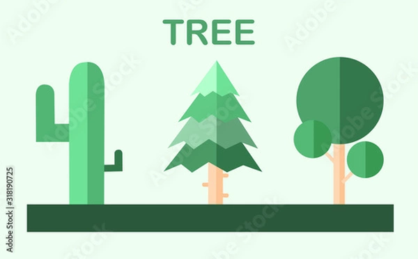Fototapeta Vector tree that can be separated.