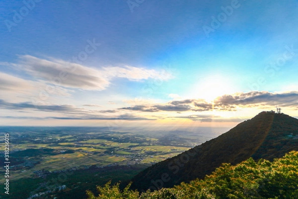 Fototapeta 筑波山頂から見た田園風景