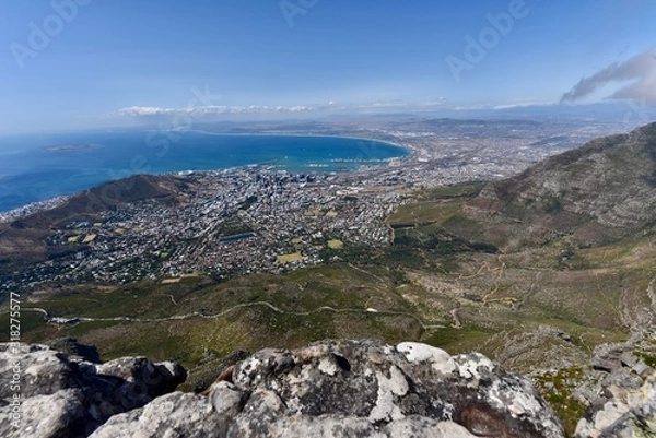 Fototapeta ケープタウンのケープタウンのテーブルマウンテンからの眺め