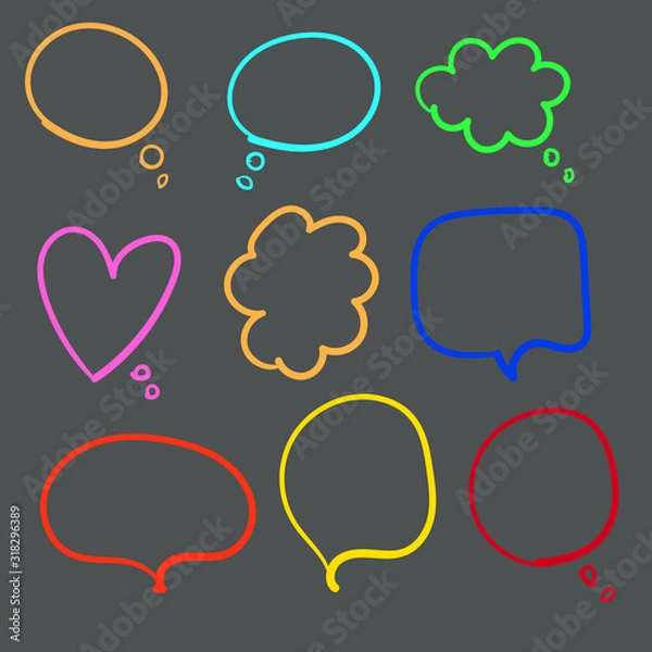 Obraz Hand drawn speech bubble.