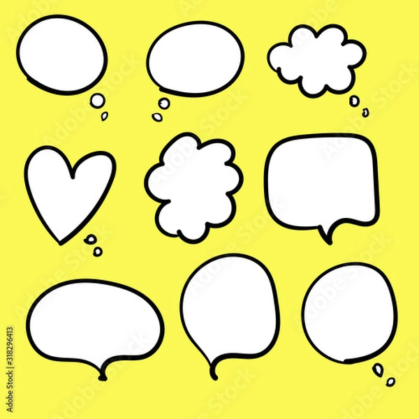 Obraz Hand drawn speech bubble.