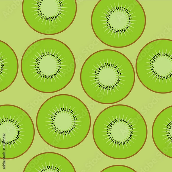 Obraz Kiwi slice background pattern.