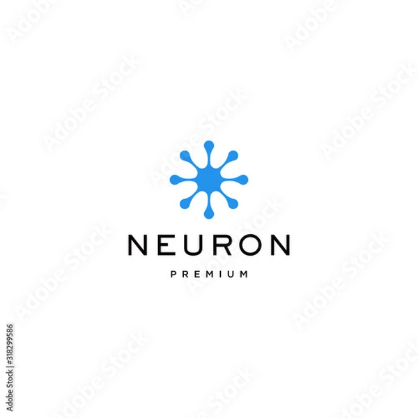 Obraz Neuron logo design icon vector illustration
