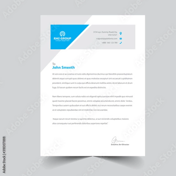Fototapeta letterhead template