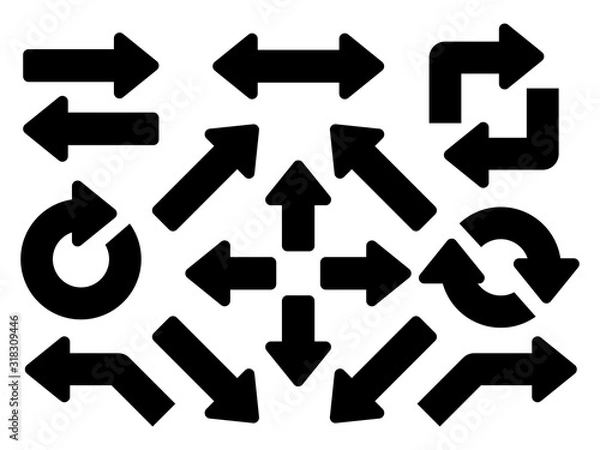 Obraz arow set symbol icon vector. for web design