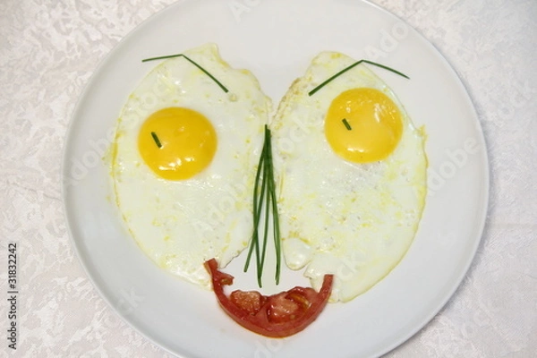 Obraz egg face for breakfast
