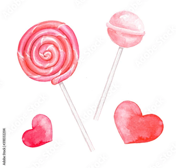 Fototapeta Lollipop spiral. Sweet candy. Lollipop snail. Chupa Chups. Decorative element.