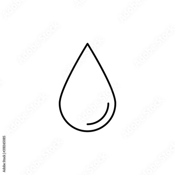 Fototapeta Drop, energy icon. Simple line, outline vector electro power icons for ui and ux, website or mobile application