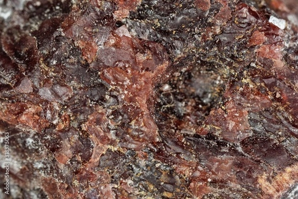 Fototapeta Macro photo of the surface of Kala namak, a black rock salt