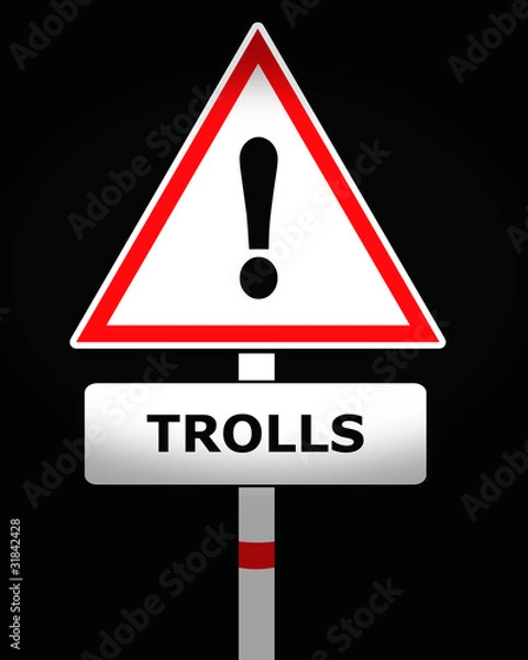 Fototapeta trolls warning sign