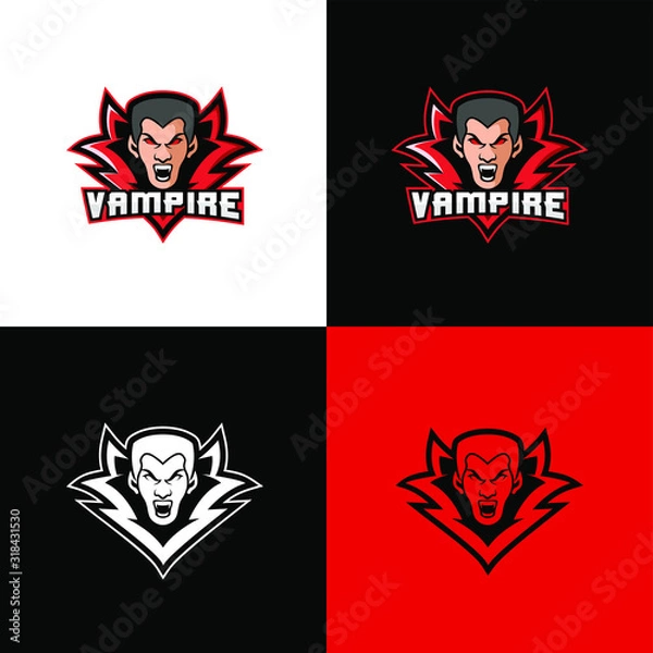 Obraz vampire head logo sport design