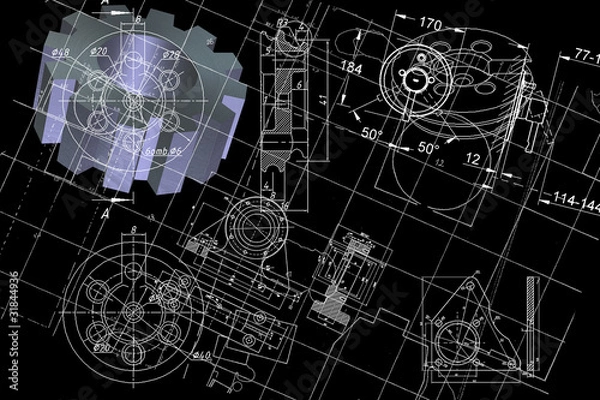 Obraz Engineering blueprint