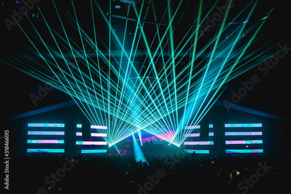 Fototapeta laser light show