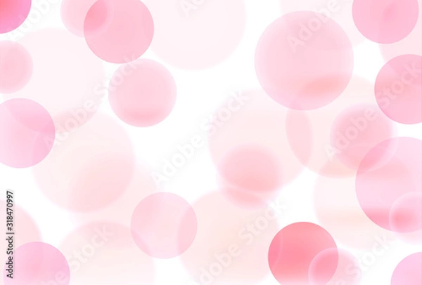 Fototapeta 春　水玉　ピンク　背景