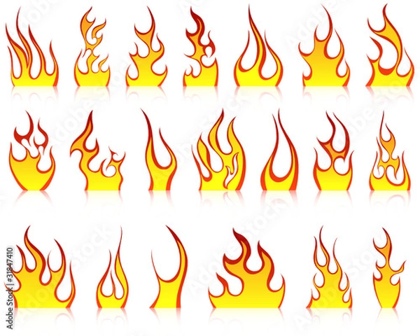 Obraz fire icons