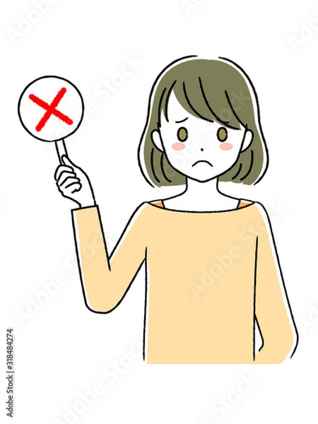 Fototapeta 不正解　若い女性