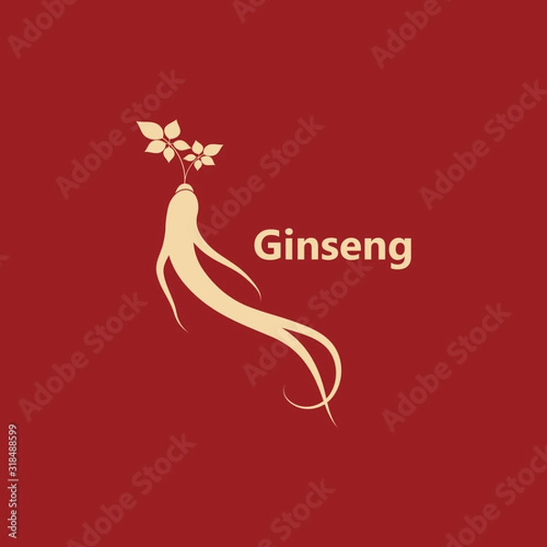 Fototapeta Ginseng icon Vector Illustration design Logo