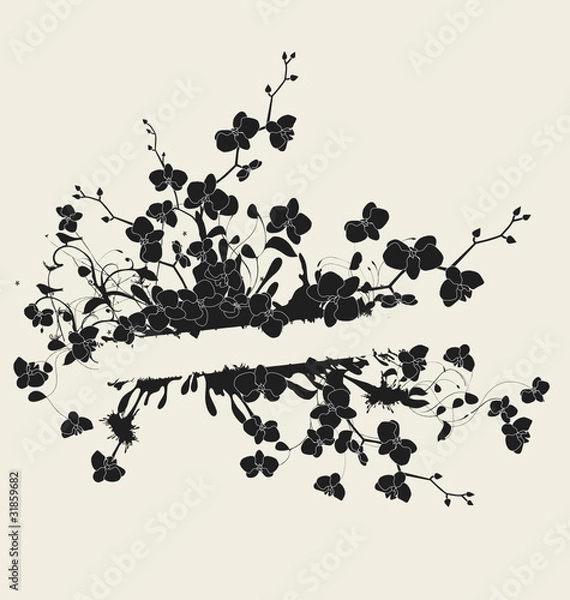 Obraz Banner with orchids
