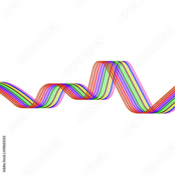Obraz Colorful Stripes Ribbon  Lines Object  Background  
