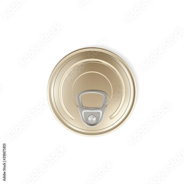 Fototapeta Tin can, mock-up. Vector template eps10. Realistic design.