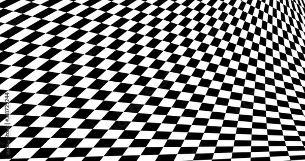 Fototapeta Optical illustion wrapped squares vector background.