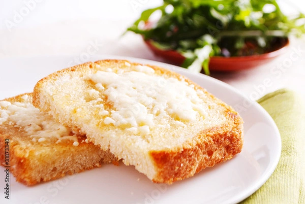 Fototapeta Bread with cottage cheese