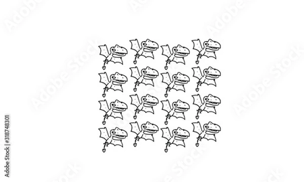 Obraz Pterosaurus pattern texture