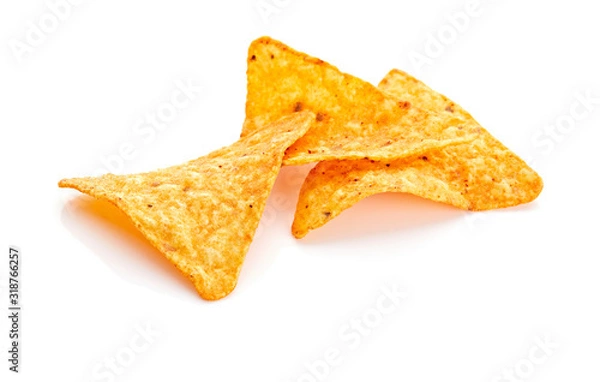 Obraz Tortilla Chips Isolated on White Background