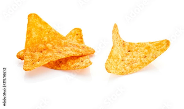 Obraz Tortilla Chips Isolated on White Background
