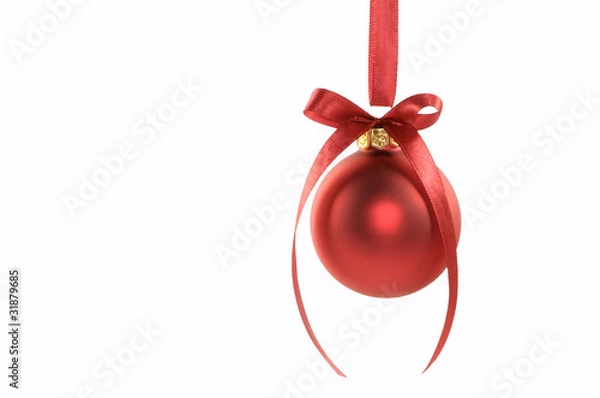 Obraz Weihnachtskugel mit Schleife